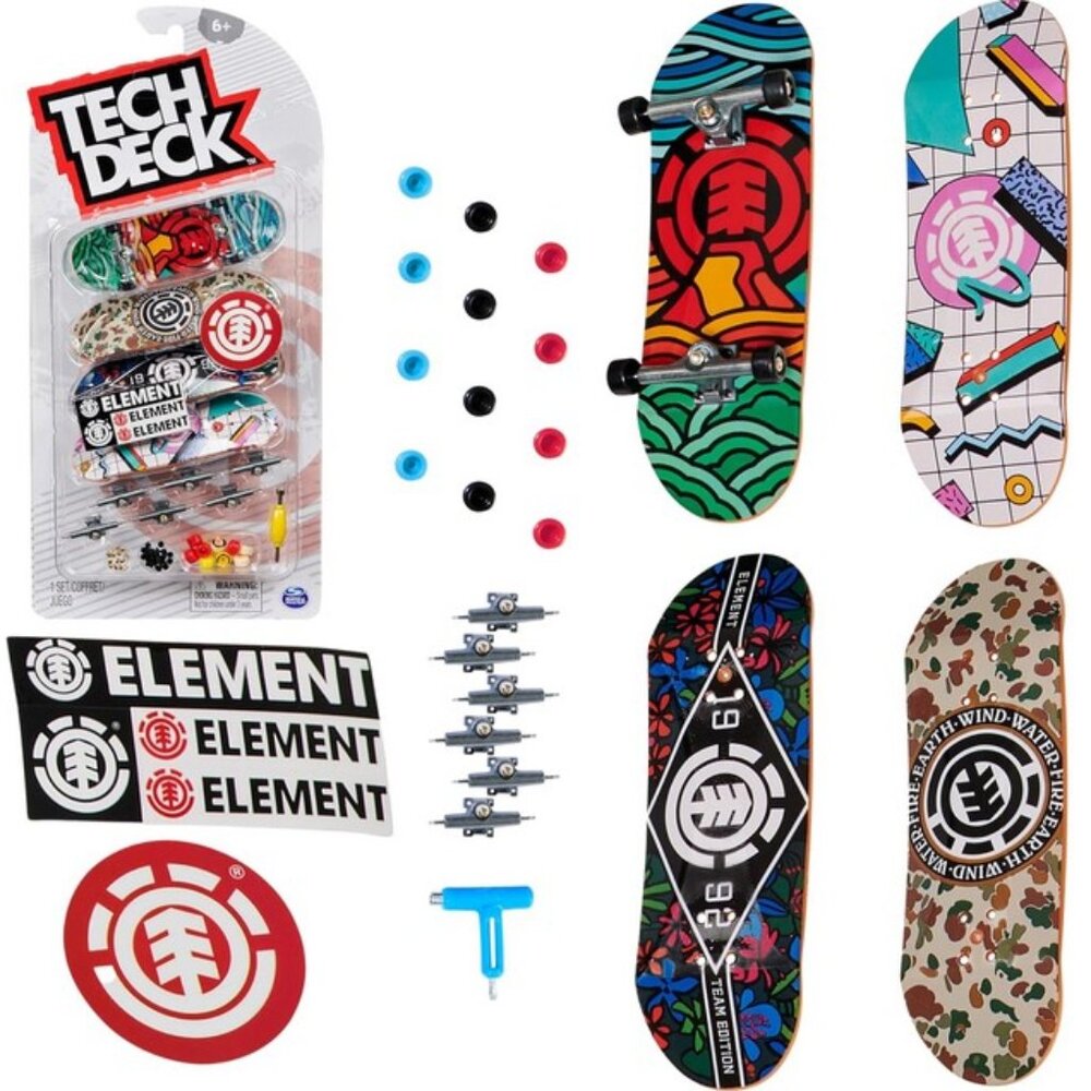 TECK DECK 778988405932 Skateboard DLX Fingerboard 4-Pk Collectible Mini **NEW**